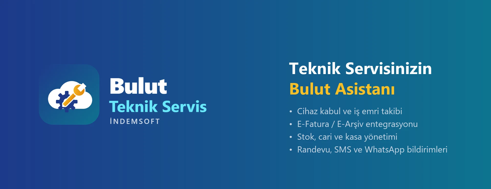 İndemSoft Bulut Teknik Servis Dashboard
